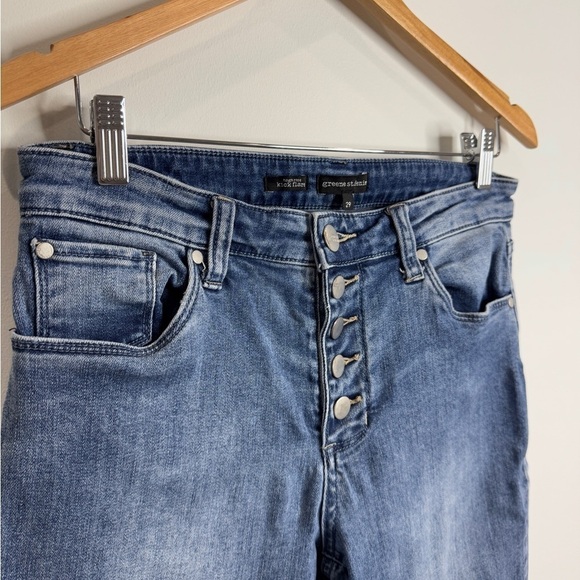Greene St. Denim Blue High Rise Kick Flare Women’s Jeans (29) - Picture 2 of 6